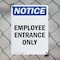 Signmission Employee Entrance Only OSHA Notice Sign, Plastic, 10in W x 14in L, 2PK OS-2PACK-NS-P-1014-V-11948 - alternate 3